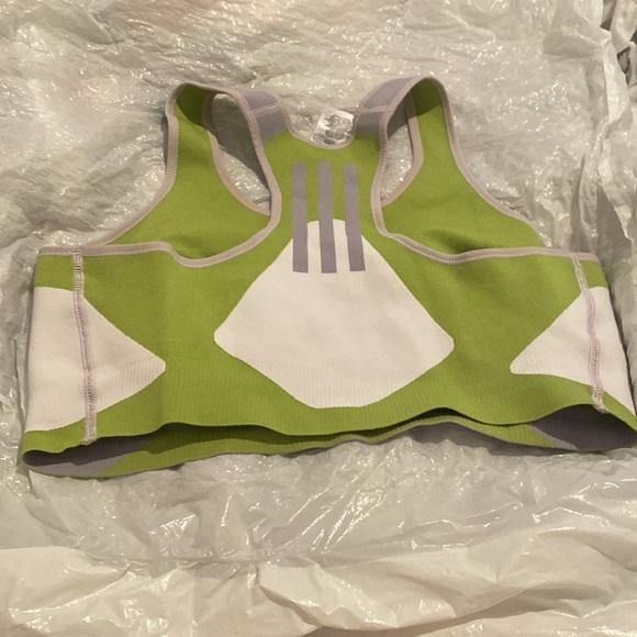 ADIDAS Primeknit Green Purple Racerback Sports Bra - Picture 4 of 5
